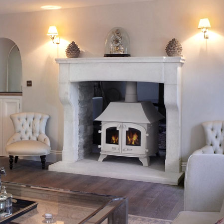 Replicate of the fireplace in the magazine.