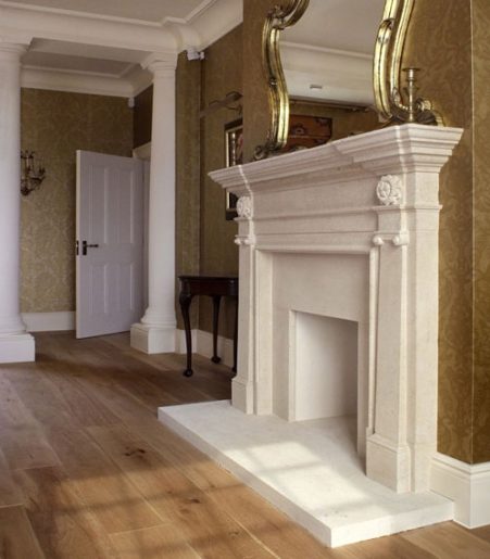 Decorative stone fireplace|Pinckney Green