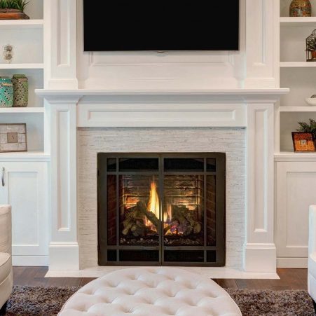 Painted wooden fireplace|Pinckeny Green