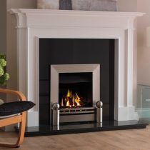 White wooden fireplace|Pinckney Green