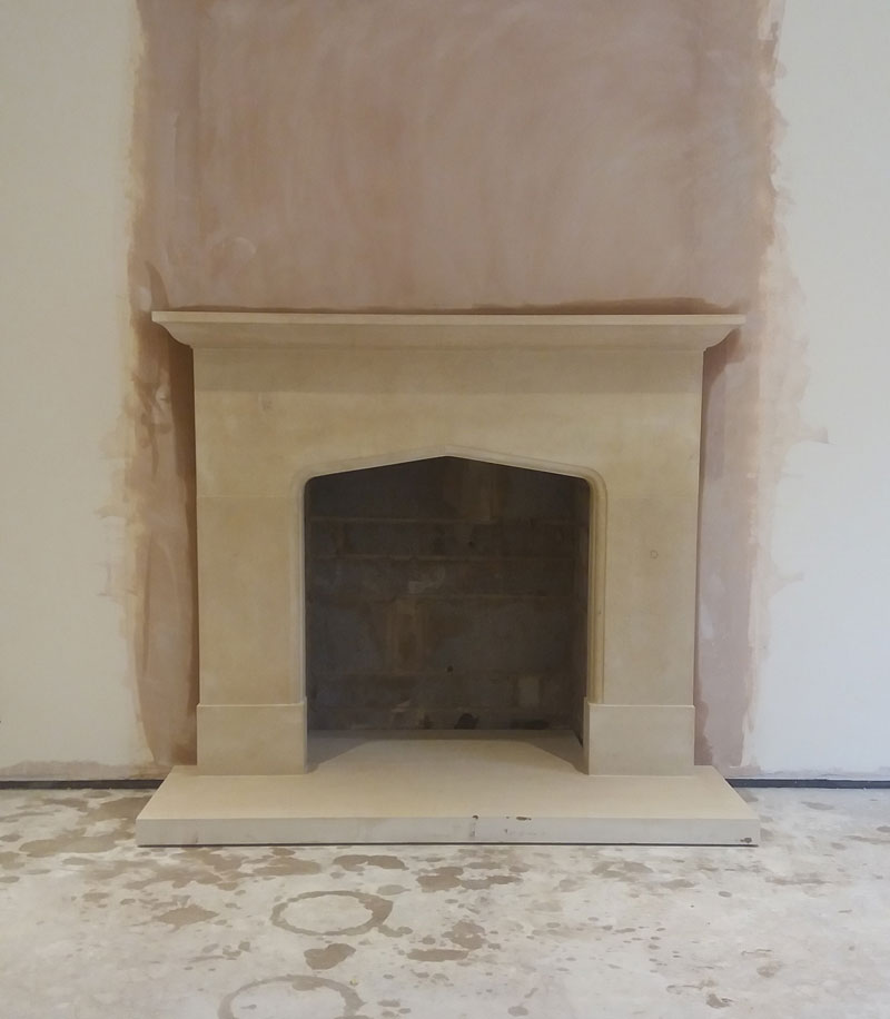 Bath stone fireplace