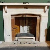 reduced Bath stone surround fire